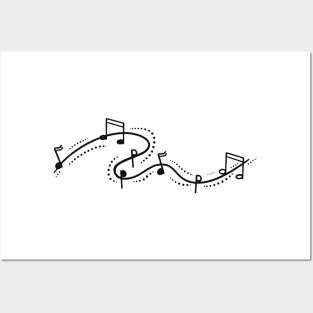 Melody musical notes Posters and Art